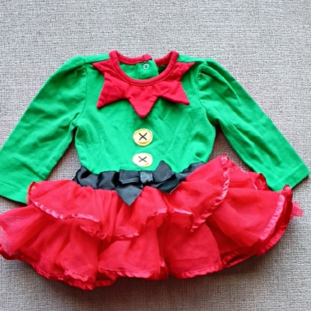 3-6 Months Santa's Elf Baby Dress